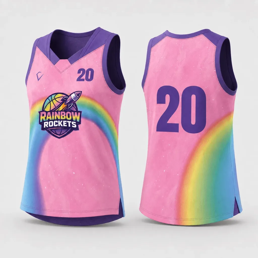 [PBA-101F-4G] Leslie Reversible Basketball Playing Jersey | Hem Split (Girls - 4G)